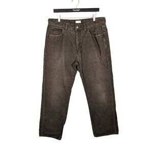 Mens J Crew Corduroy Pants 36x30 Jeans Olive Green Khaki Straight Leg Trousers